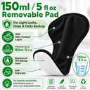 Adult Cloth Diaper Covers Waterproof, Adjustable Incontinence Plastic Pants with Absorbent Liner, Washable Rubber Diaper Underwear (Black, Large)