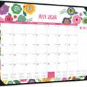 2026-2027 Desk Calendar - Large Desk Calendar 2026-2027, Jul 2026 - Dec 2027, 22" x 17", 18 Month Large Calendar 26-27 with Corner Protectors, To-Do List & Notes, Desk/Wall Calendar for Organizing - Colorful Floral