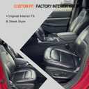 GXARTS 4PCS Seat Cover Set Fit for Ford Explorer Limited Sport 2016-2019 | Driver and Passenger Bottom Back, Black Perforated Microfiber Leather, Replacement, XLT, 2WD AWD 4WD, 2016 2017 2018 2019