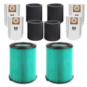 2 Pack VF6000 Filters + 4 Pack VF3502 Filter Bags + 4 Pack Foam Sleeve for Ridgid 520 Gallon Wet Dry Vacuum Cleaner (10 Pack)