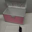 Medicine Lock Box with Combination Lock - 15 x 8.7 x 9.4 Inches - First Aid Safe Medication Storage Box, Personal Items Safe Case for Home and Outdoor - Pink