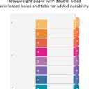 Avery 8 Tab Dividers for 3 Ring Binders, Customizable Table of Contents, Multicolor Tabs, 6 Sets (11186)