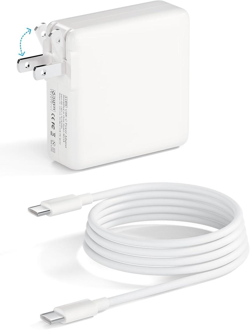 Macbook Pro Charger 118W Usb-C Power Adapter For Macbook Pro Air 13 14 15 16 Inch Mac Book Laptop Retina M2 M1 2023 2022 2020 2019 2018 2017 2016 Computer Usb C To C Fast Charging Charger For IPad Pro