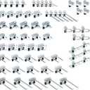 Triton Products LockHook Steel Pegboard Hook Accessories Kit - 63 Piece - Garage Storage and Organization, Silver