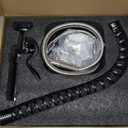 Commercial Sink Sprayer with 44 Flexible Stainless Steel Hose & Pre Rinse Spring, Spray Valve with Commercial Faucet Flexible Hose and Pre-Rinse Overhead Spring for Commercial Sink Faucet (Black)