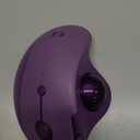 seenda Wireless Trackball Mouse, Bluetooth - Ergonomic Rollerball Mouse Rechargeable, 3 Device Connection Optical Mice Adjustable DPI Thumb Control Mice Compatible for Mac/Android/Windows - Purple