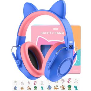 Dr.meter Noise Cancelling Headphones for Kids, SNR 32dB Hearing Protection Earmuffs for Noise Reduction, Ear Muff for Autism Sensory Monster Jam Derby Mowing Concert Air Show Gifts for Kids