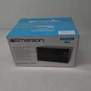 Emerson MW7302B Compact Countertop Microwave Oven with Touch Control, LED Display, 700W, 10 Power Levels, 6 Auto Menus, Glass Turntable and Child Safe Lock, 0.7 Cu., Ft. Black