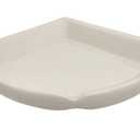 Tenedos Bone Almond Glazed Ceramic Bathroom Accessory (Large Size Corner Shower)-Not Suitable for Flat Surface Installation-Professional Installation Needed