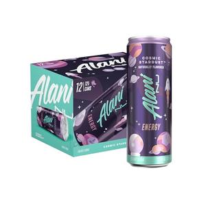 Alani Nu COSMIC STARDUST Sugar Free, Low Calorie Energy Drinks | 200mg Caffeine | Biotin B Vitamins | Zero Sugar | 10 Calories | 12 Fl Oz Cans | 11 Pack