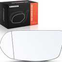 A-Premium Left Driver Side Heated Mirror Glass with Backing Plate - Compatible with Honda CR-V CRV 2012-2018, HR-V HRV 2016-2018 - Exterior Side View Flat Mirror