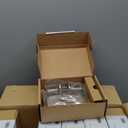 Amazon Basics Straight Door Lever - Passage - Satin Nickel, 6-Pack