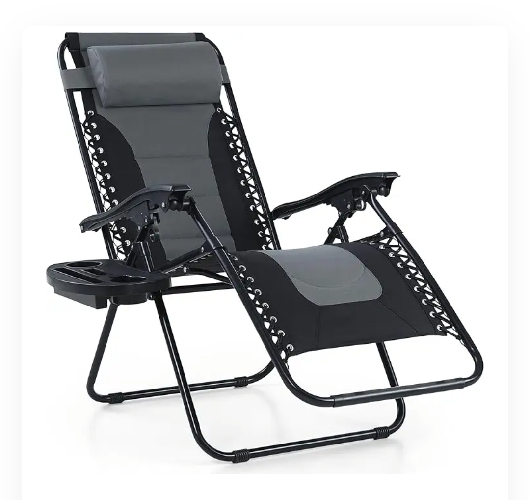 PHI VILLA Padded Zero Gravity Lounge Chair