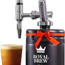The Original Royal Brew Nitro Cold Brew Coffee Maker - Gift for Coffee Lovers - 64 oz Home Keg, Nitrogen Gas System Coffee Dispenser Kit