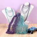 108 Pcs Suicide Prevention Awareness Bracelets - 33'' Teal & Purple Beads Necklace Bulk Inspirational Silicone Wristband for Suicide Awareness Day 2025 Charity Campaign Party Favors