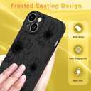 OOK Black Floral case for iPhone 15 Plus Case [Compatible with MagSafe], Cute Sunflower Floral Blooms Design Soft TPU Shockproof Protective for Women Girls Slim Magnetic Phone Cover