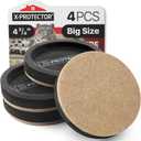 Felt Furniture Sliders for Hardwood Floors X-PROTECTOR 4 PCS 4 3/4 - Furniture Slider with Unique Design - Heavy-Duty Furniture Movers for Hard Surfaces - Felt Sliders - Move Your Furniture Easily!