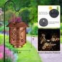 Hummingbird Solar Lantern Outdoor Hanging Sunflower Lights Gifts for Women Mom Metal Garden Decor Outside Waterproof LED Lanterns for Patio