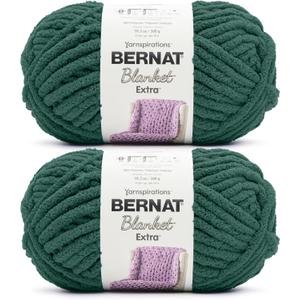 Bernat Blanket Extra Deep Sea Yarn - Pack of 10.5oz/300g - Polyester - #7 Jumbo - 97 Yards - Knitting & Crochet