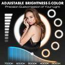 UBeesize 12'' LED Ring Light with 62'' Tripod Stand and Magnetic Phone Holder, Selfie Ring Light for Video Recording, Live Streaming, Compatible with iPhone & Android (Black)