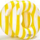 2PCS 37" Inflatable Pool Floats for Adult Striped Swim Ring Pool Floaties Inflatable Swimming Pool Raft Party Water Summer Beach Lounger Float Party Supplies
