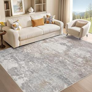 Area Rug Living Room-5X7 Abstract Washable Rug Grey Brown
Large Soft Foldable Non Slip Rug Neutral Modern Low Pile Carpet for Bedroom Nursery Dining Room Kitchen Home Office Indoor