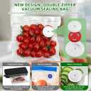 Vacuum Sealer for Food, Handheld Saver Compact Vacuum Sealer Machine with 30 Reusable Bags for 10X Preservation & Fresh (White)