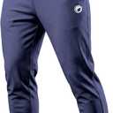 CANGHPGIN Mens Athletic Joggers with Zipper Pockets Lightweight Gym Sweatpants Men Stretch Workout Track Pants Jogging, X-Large, Navy