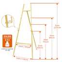 ARTASY 50" Gold Easel Stand for Wedding Signs, Posters, Portable Artist Easel for Painting Canvas, Large Display Easel for Home and Office