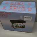 Fish Tank, 2.4 Gallon Fish Aquarium, Fish Tank Starter kit with Smart Humidifier, Temperature Display, 7-Color Lighting, 3 in 1 Quiet Pump with Filteration & Oxygenation & Circulation (Black)