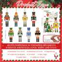 48 Sets Christmas Nutcracker Ornament Funny Air Freshener Ornaments with Xmas Greeting Card Scent Sachets Employee Appreciation Gifts for Staff Coworkers Christmas Tree Party Office Decor