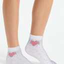 COTTON DAY Women's Soft Combed Cotton Socks Seamless Toe Black White Navy