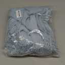 Vonty Light Blue Knitted Blanket with Tassels Fringe 50" x 60", Super Soft Knit Throw Blanket, Farmhouse Decorative Lightweight Blanket for Couch, Bed, Sofa