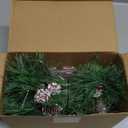 Christmas Garland with 30 LED Fairy Lights 6.56FT Battery Operated Smokey Pine Garlands with Pine Cones Artificial Greenery Garland Rustic Garland with Pinecones for Xmas Holiday Decorations