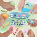 36Pcs Stress Balls Set for Adults and Kids - Squishy Ball Sensory Fidget Toys for Anxiety Relief - Squeeze Ball Party Favors Bulk Pack - Classroom Prize - Birthday