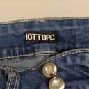 HOT TOPIC SKULL CROSS DESIGN JEANS, SIZE 5.