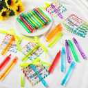 36 Pcs End of Year Gifts Mini Bubble Wands Gift Cards Set End of Year Gifts for Students Kids Bubble Party Favors with Tag Ribbon for Graduation Party Summer Goodie Bag Stuffers, 3.94 inches