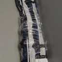 MoKo Large Beach Cabana with Side Wall, UPF 50+ Protection Easy Setup Beach Tent, Sun Shelter, Adjustable Height Wind Resistant Cabana for Whole Family, Navy Stripes, 8'x8'