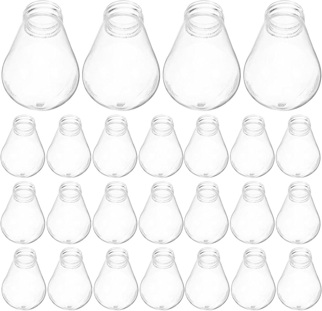 Lurrose 30pcs Light Bulb Cover: Transparent E27 Lamp Bulb Covers Plastic Lamp Casings for String Lights - Small Lampshade for Living Room Patio and Festive Decorations