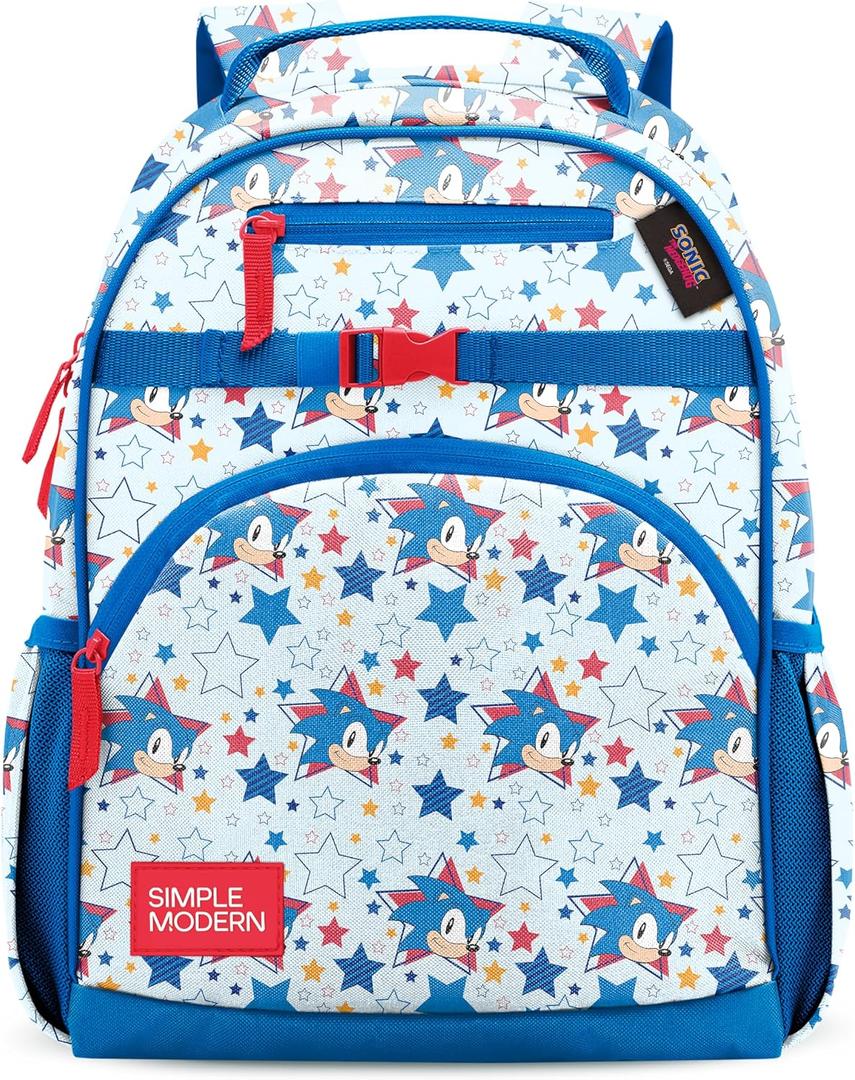 Simple Modern Sonic the Hedgehog Kids Backpack for School, Girls Boys | 18L, Kids Large