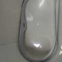 ELPHECO Automatic Motion Sensor Trash Can - 2 Gallon Slimline for Bathroom, Bedroom, Kitchen, Office - White with Gold Trim