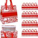 20 Pcs Insulated Bags for Food Delivery Bulk Thermal Insulation Bag for Cold and Hot Food for Travel Pizza Coffee Milk Catering Restaurant Picnic(Red)