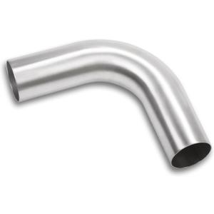 90 Degree Elbow 2.5 Inch 63mm OD Aluminum Intercooler Pipe Piping Air Intake Tube, 1.5D Radius, Brushed Finish