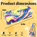 Butter Squishy, 2026 Newest Slow Rising Soft Squeeze Toy ,Realistic Butter Stick with Rainbow Wave, Non-Stick TPR for Office Desk Decor, Party Gift, Anxiety Stress Relief for Adults Kids (2PCSA#)