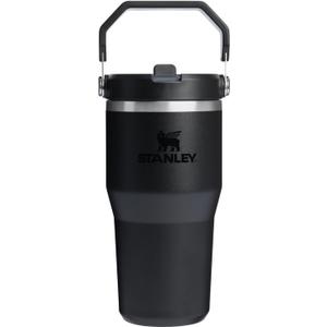 Stanley IceFlow 2.0 Flip Straw Tumbler with Handle 20 oz | Twist On Lid and Flip Up Straw | Leak Resistant Water Bottle | Insulated Stainless Steel | BPA-Free | Black 2.0