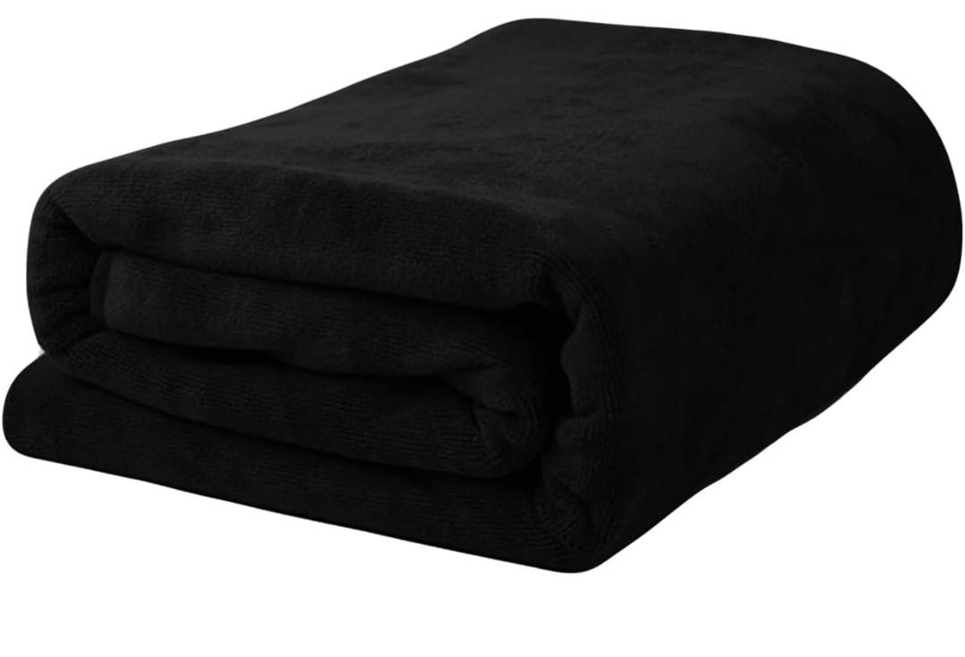 MYLSMPLE Luxury Microfiber Extra Large Bath Towel Beach Bath Sheet Fast Drying Towel Soft Absorbent Hotel Towel(36 Inch X 72 Inch, Black)