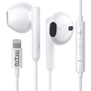 Wired Headphones for iPhone Earbuds with Lightning Connector Earphones Built-in Microphone & Volume Control Headsets Compatible with iPhone 14/14Pro/12/12Pro/13Pro/11/XS Max/XR/XS/X/SE/8P, 1Pack