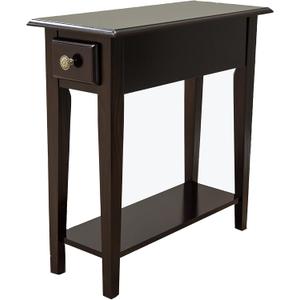 Frenchi Furniture End table, 23.64 x 10.24 x 24 in, Dark Cherry