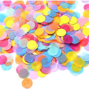Outus 1 Inch Multicolor Round Tissue Confetti(8.8oz)