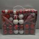 Joiedomi 133 Pcs Red & White Assorted Christmas Ornaments, Shatterproof Christmas Balls Ornaments, Xmas Hanging Decor for Tree Wreath Garland Holidays Indoor/Outdoor Party and Events